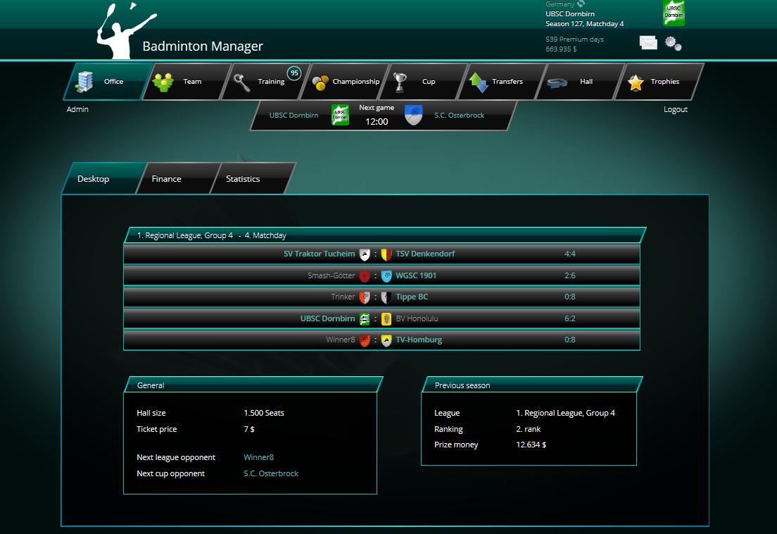 Badminton Manager