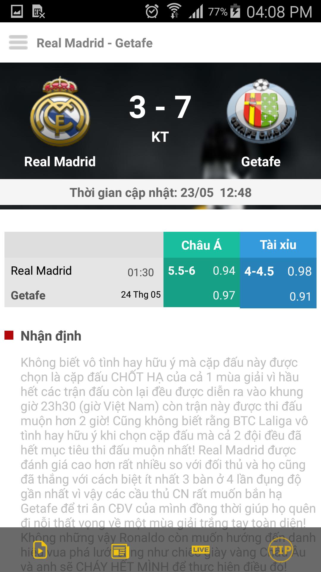 Ole - Tip bong da
