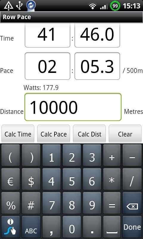 Row Pace