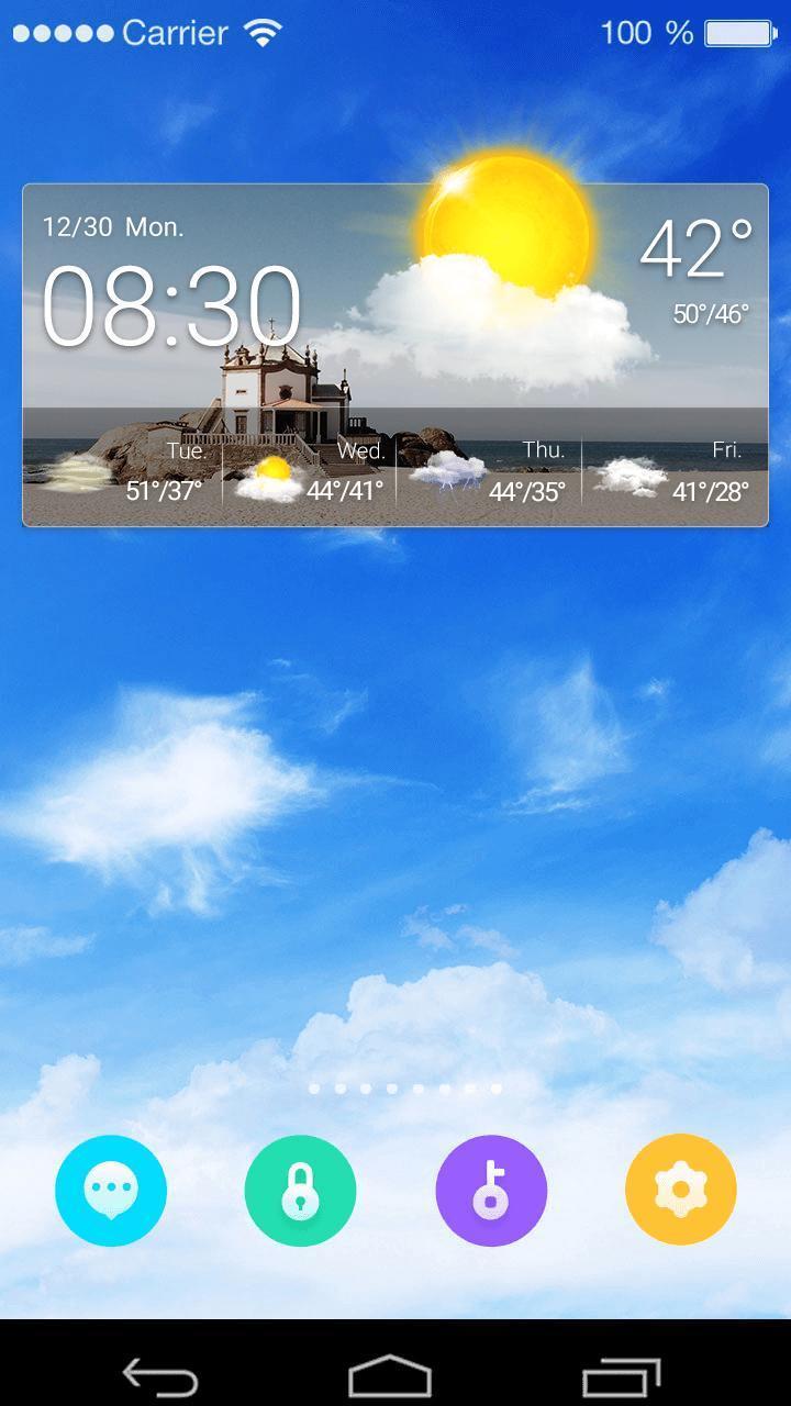 Weather Clock Widget - house