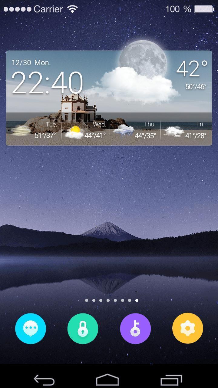 Weather Clock Widget - house