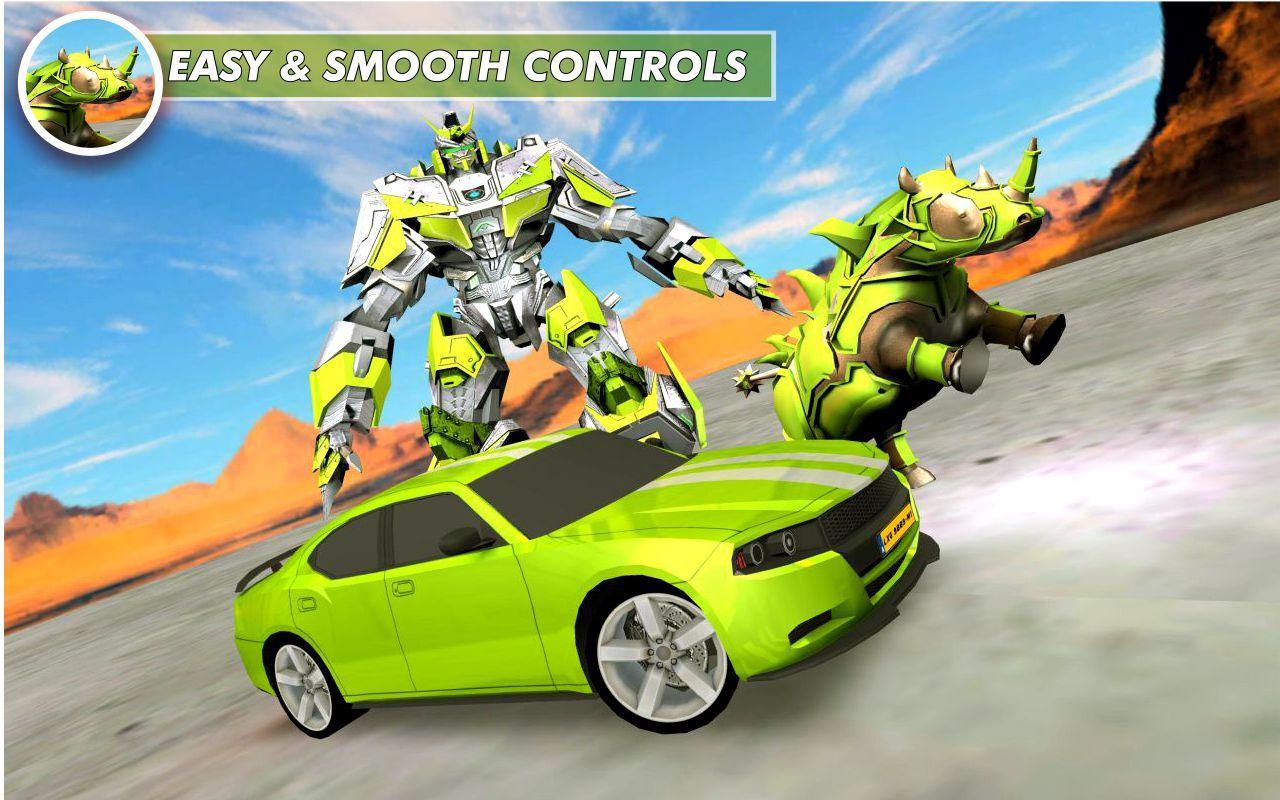 Rhino Robot Car Transformation: Robot Game