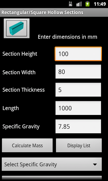 Engineering Weight Calculator
