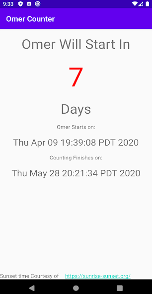 Omer Counter.