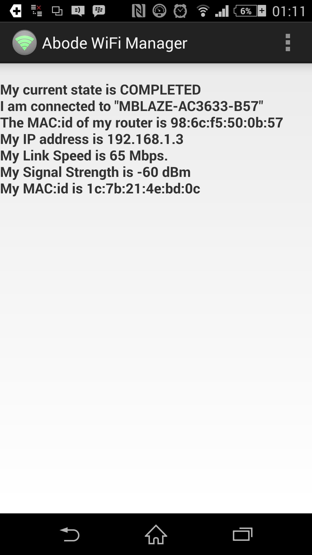 Abode WiFi Manager