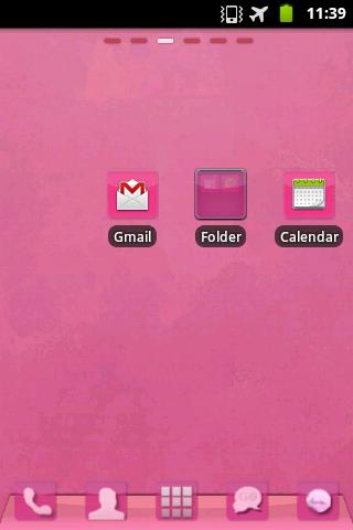 Theme Pink GO Launcher EX
