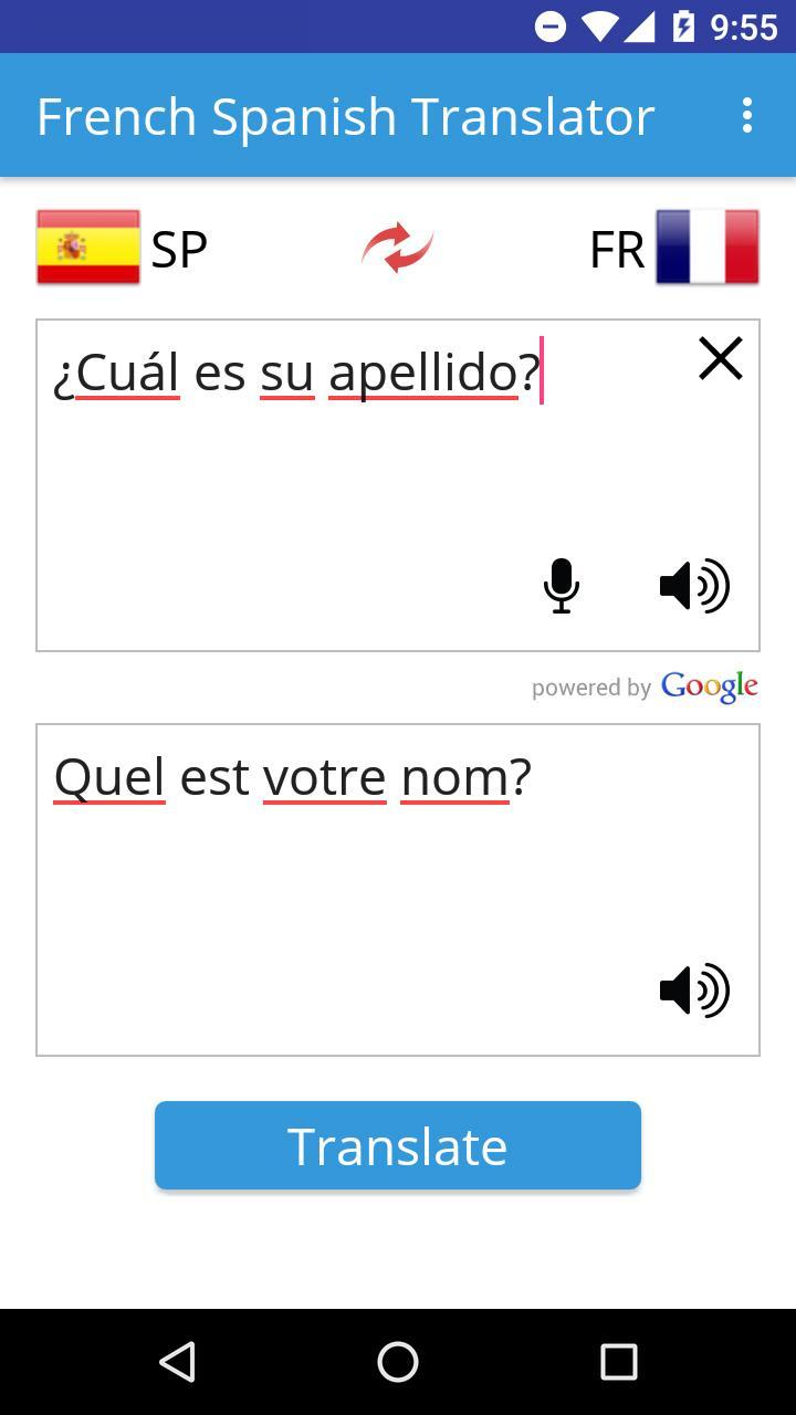 French Spanish Translator