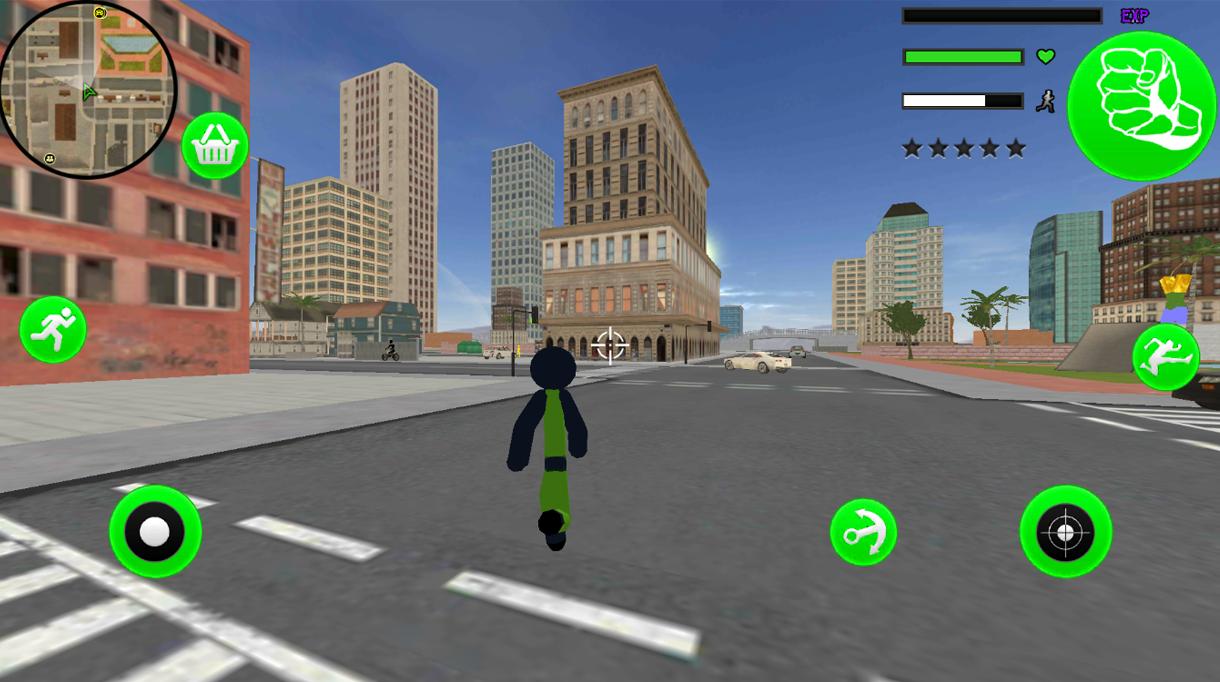 Super Army Stickman Rope Hero Vice Town Crime