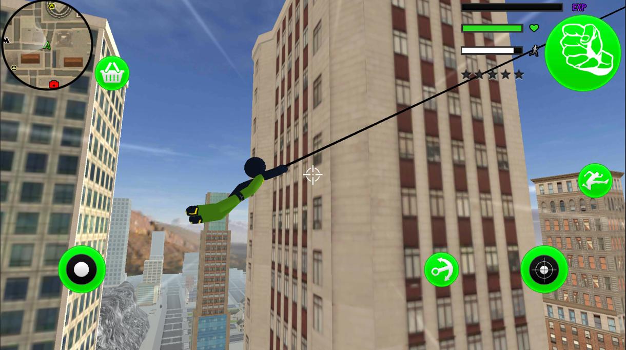 Super Army Stickman Rope Hero Vice Town Crime