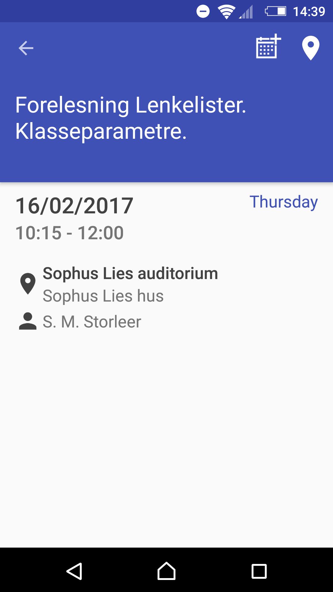 Course info at UiO