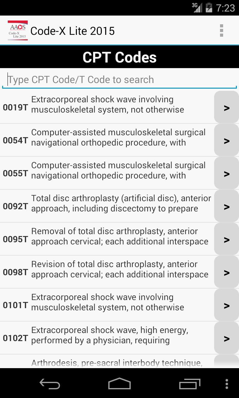 AAOS Code-X Lite 2015