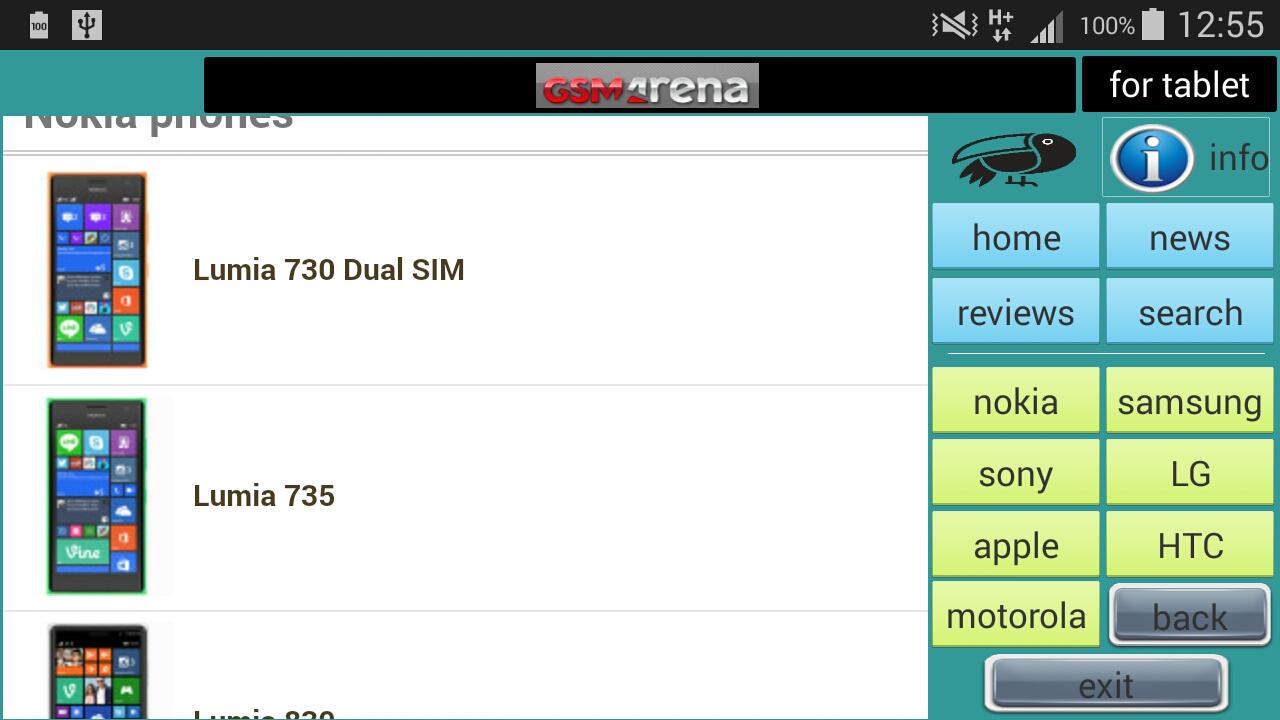 gsmARENA tablet