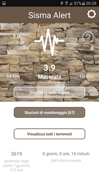 Earthquake alert
