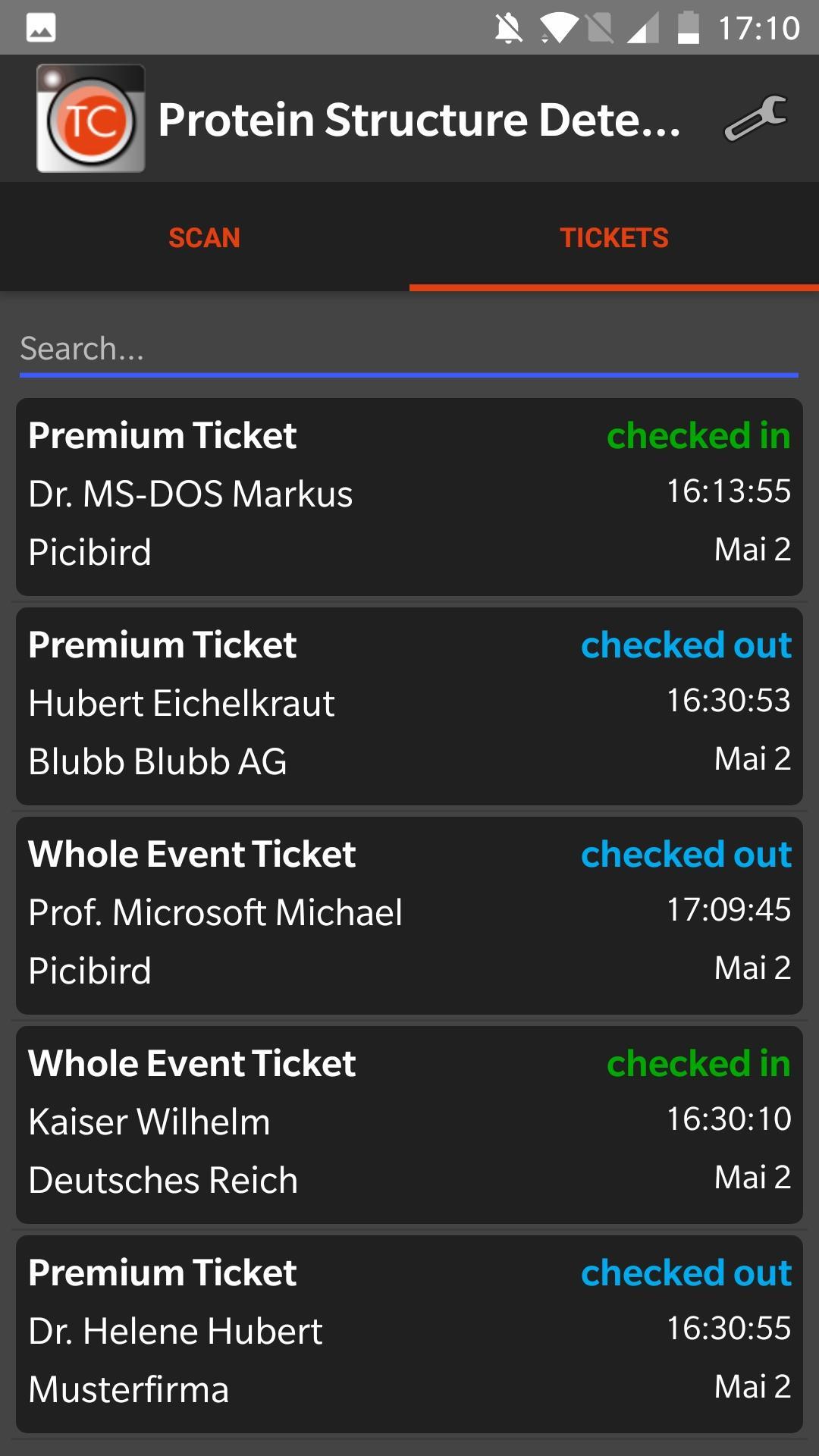 TC Tool Ticket Scanner