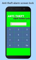 Anti theft alarm screen lock