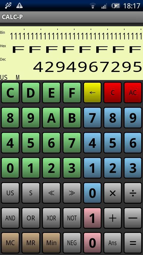 Programmer's calculator CALC-P