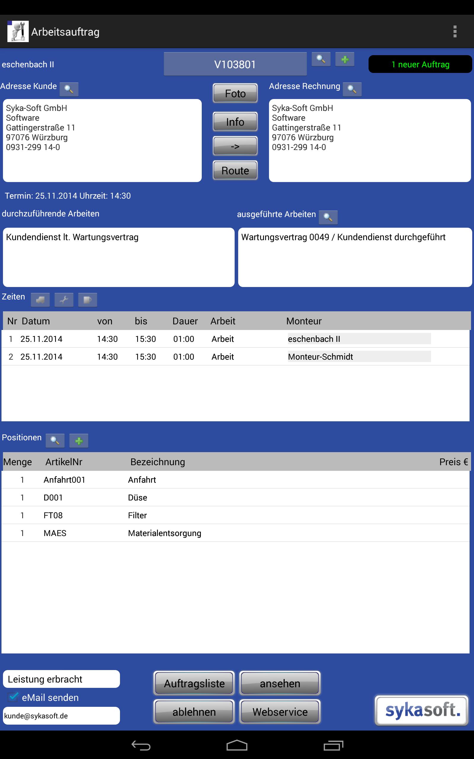 mobiler Arbeitsbericht