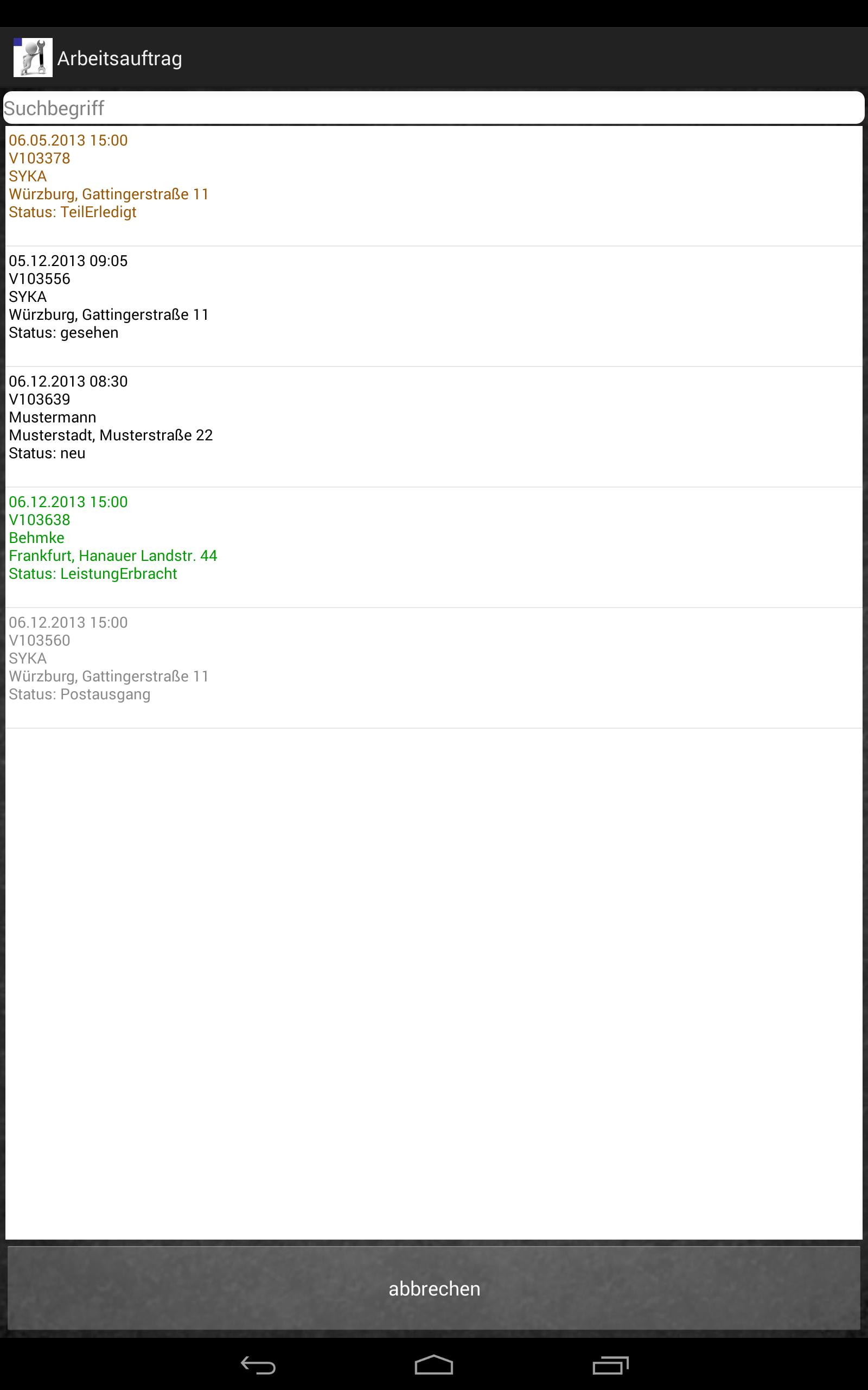 mobiler Arbeitsbericht