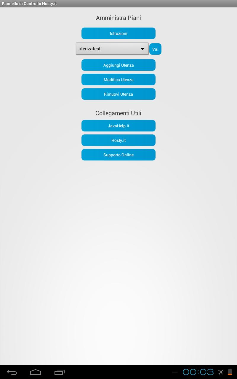 Hosty Mobile - Hosting Java