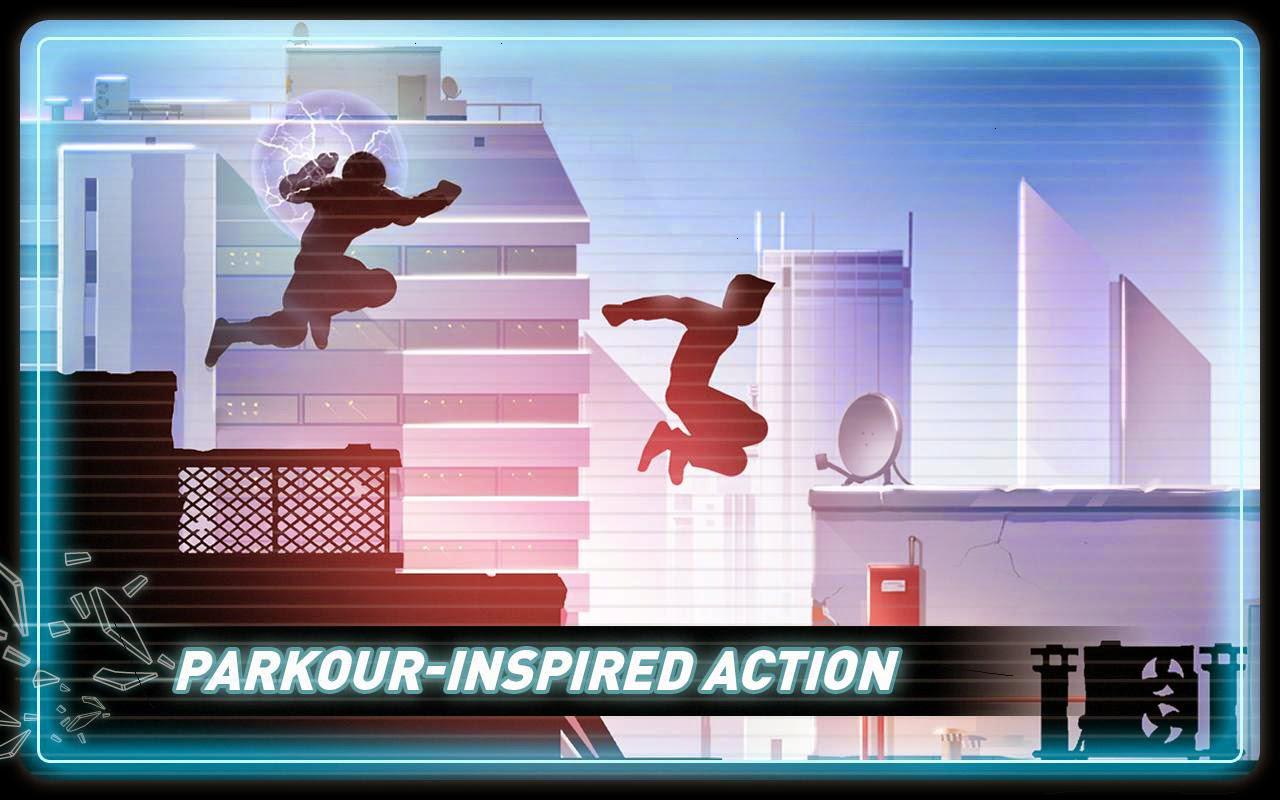 Shadow Robot Guy Parkour Run
