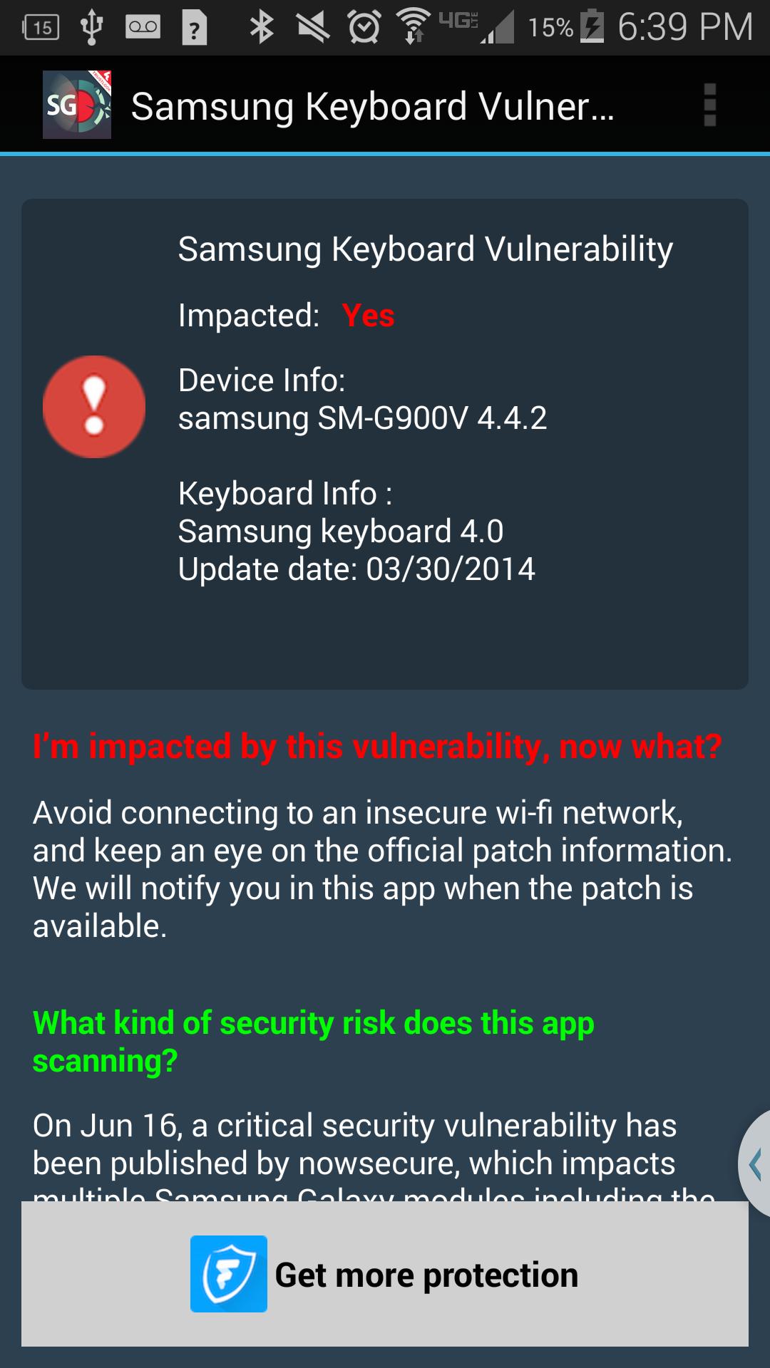 Keyboard Vulnerability Scanner