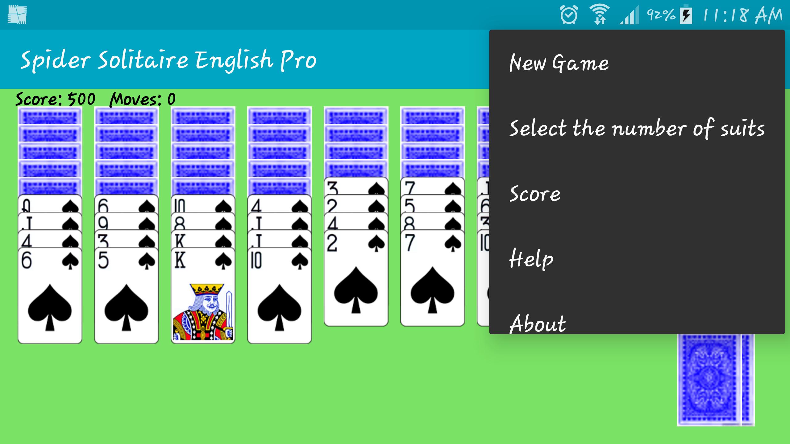 Spider Solitarie English