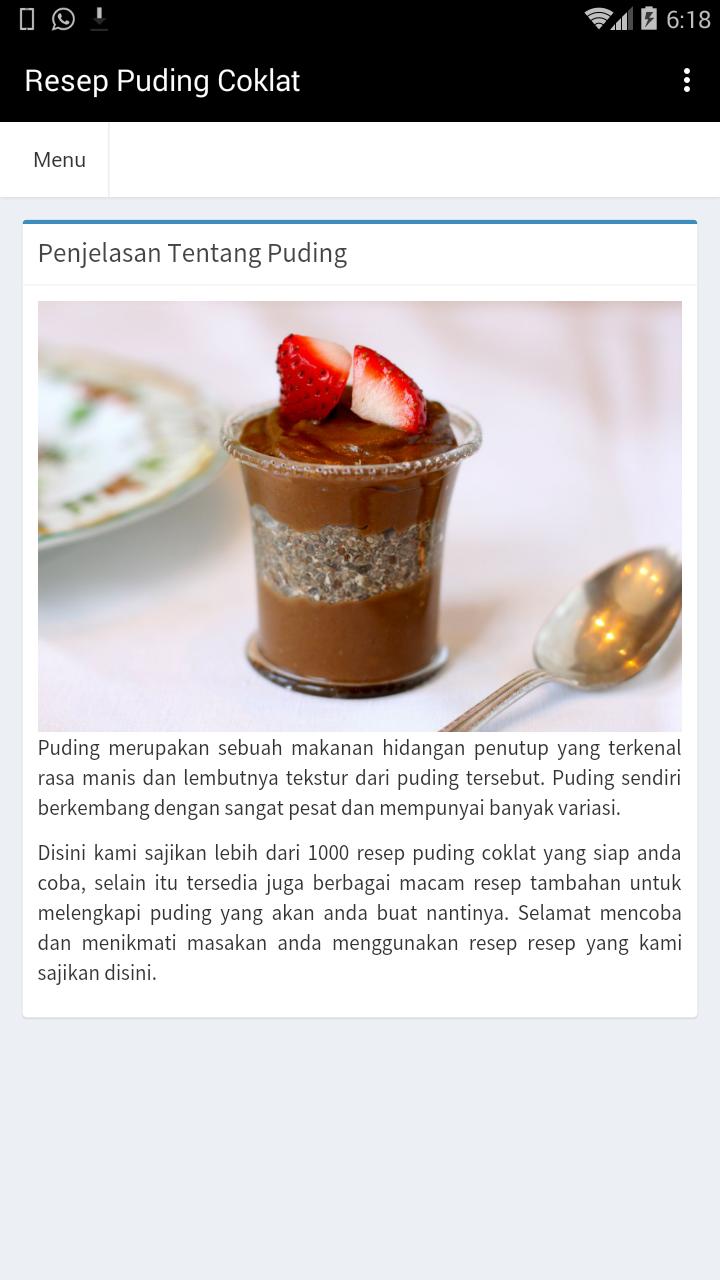 Resep Puding Coklat