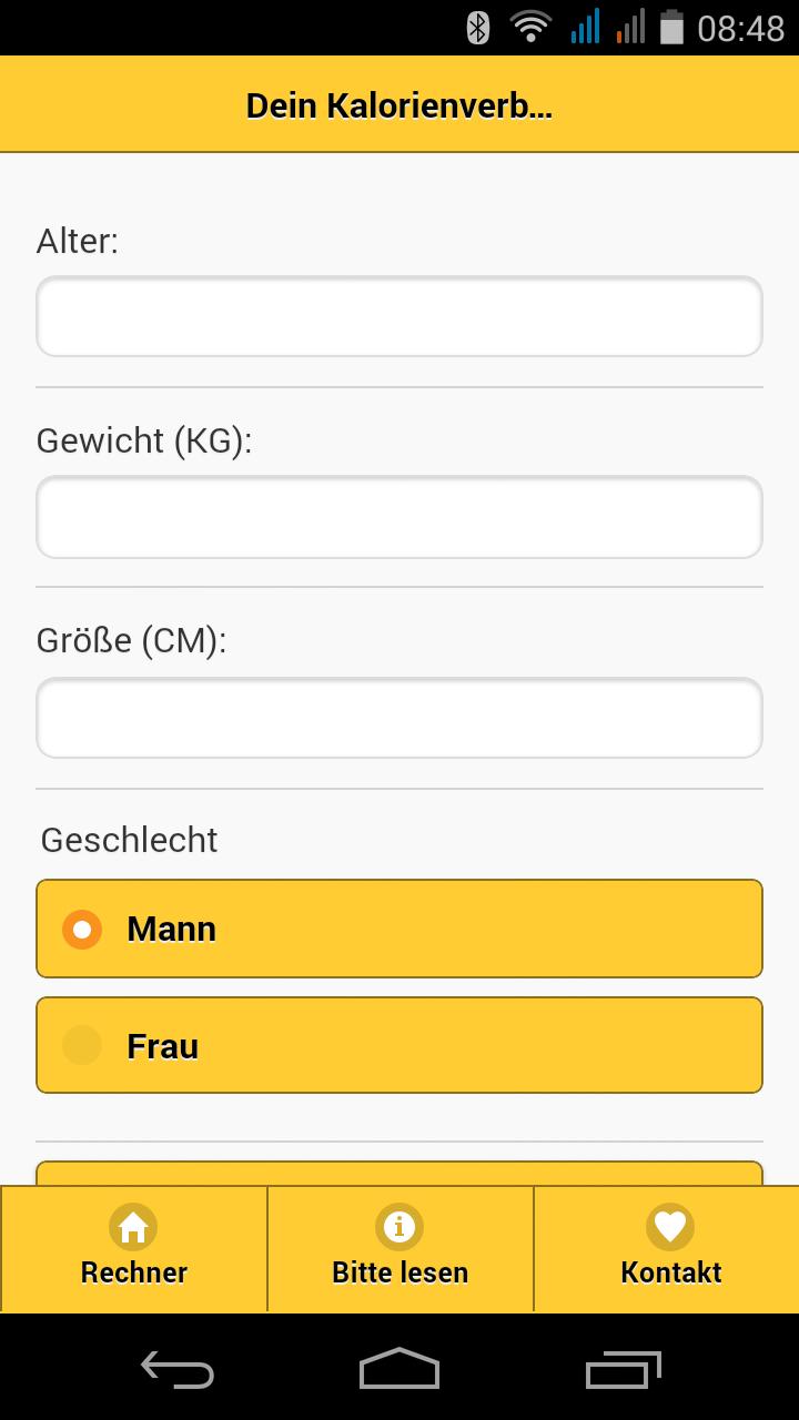 Kalorienverbrauch berechnen