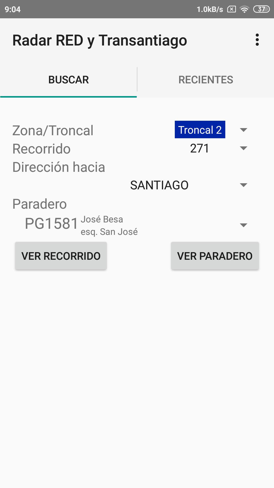 Radar RED y Transantiago