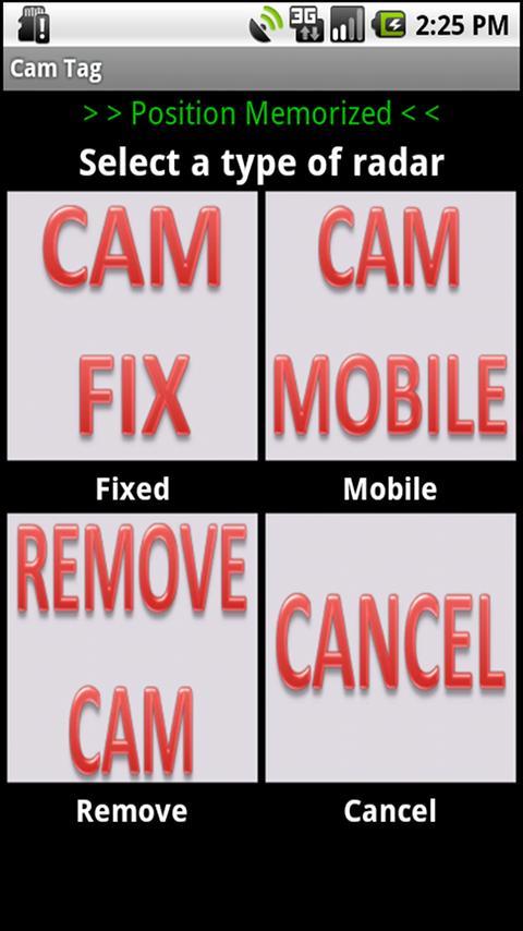 Cam Tag Lite, Speed Cameras