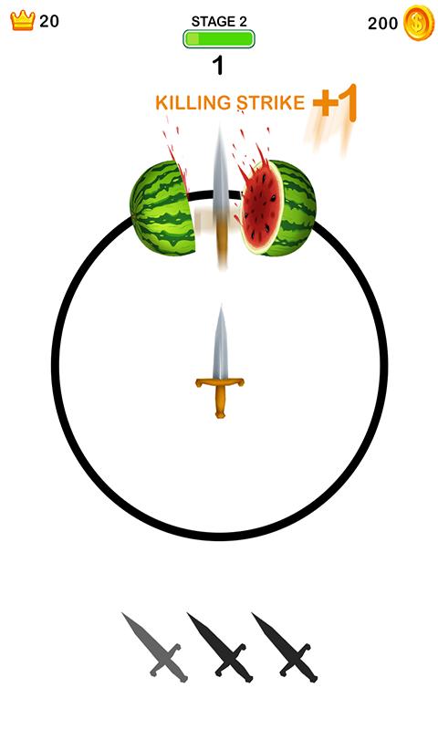Fruit vs Knife Throw: Knife Games to hit