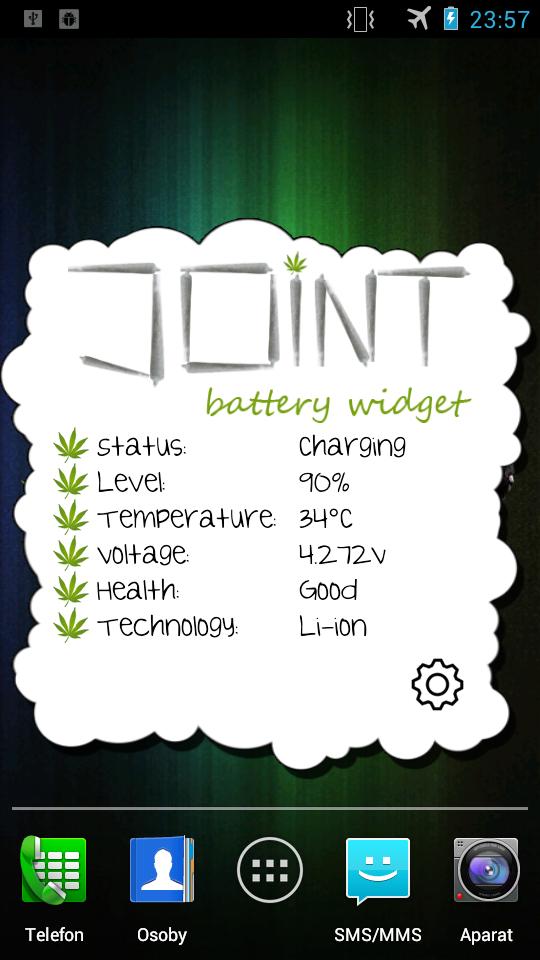Cannabis Joint Battery Widget