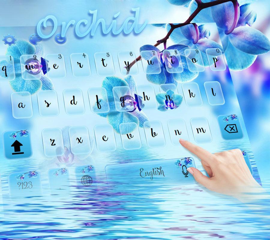 Blue orchid Keyboard theme