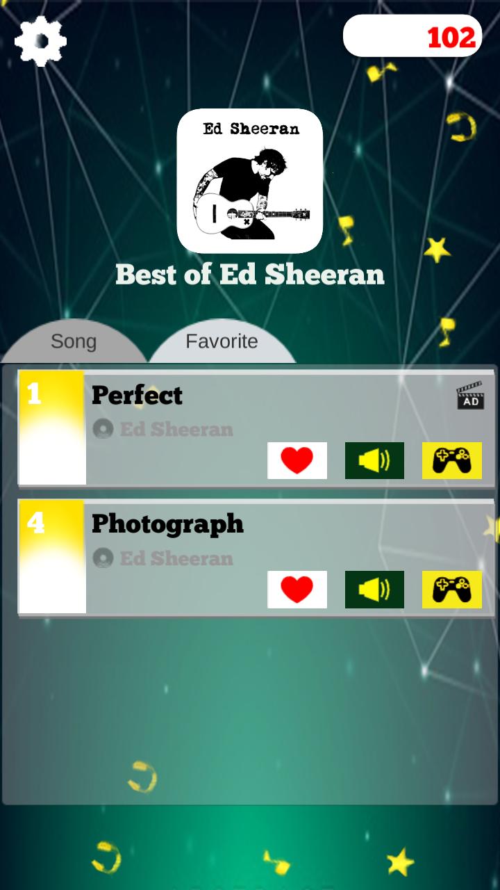Ed Sheeran Best of Piano Game