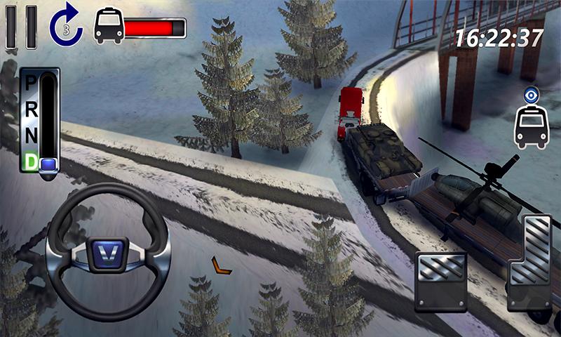 Transport Truck Up Hill Climb