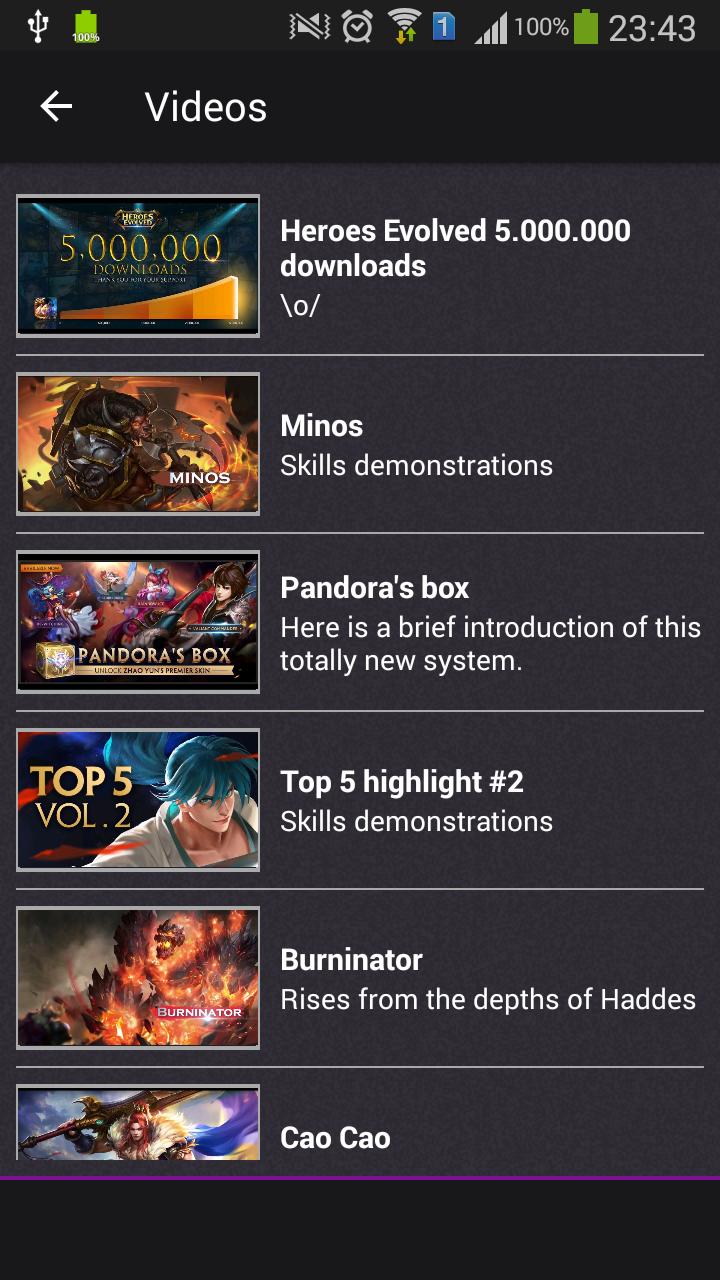 Guide for Heroes Evolved