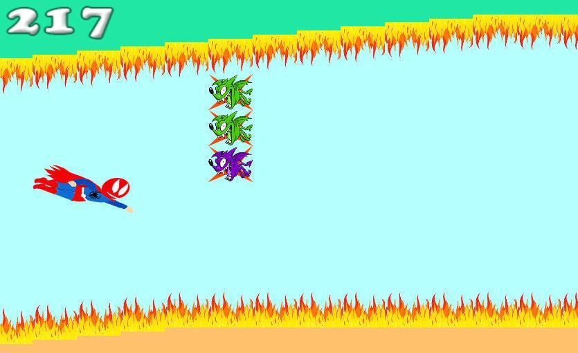 Spider hero man flying game