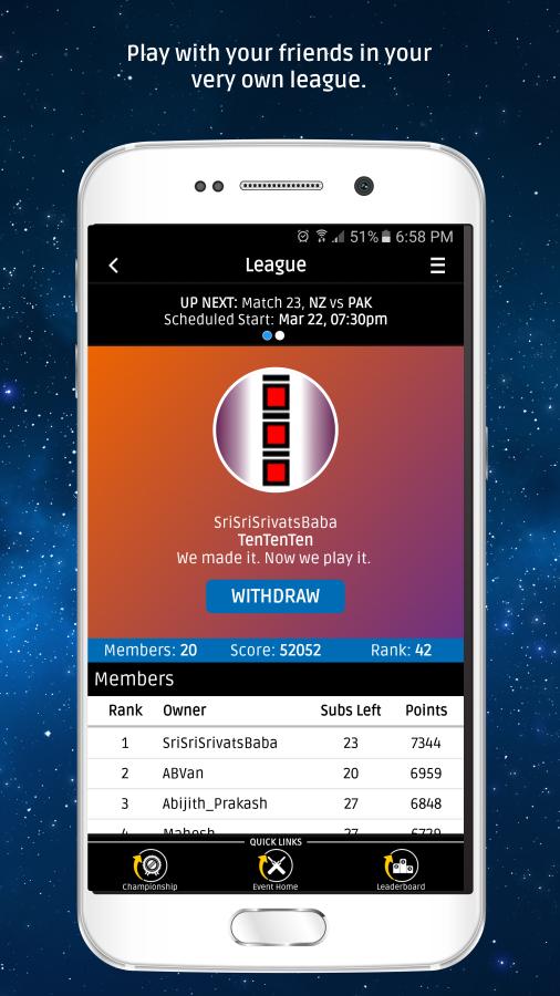 Fandromeda - Fantasy Cricket