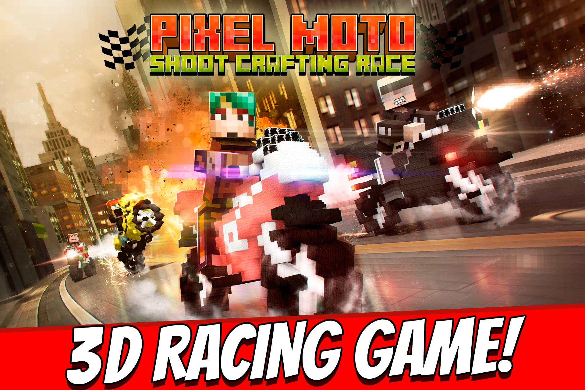 Pixel Moto Shoot Crafting Race