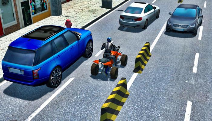 City Race Car in Traffic 3D