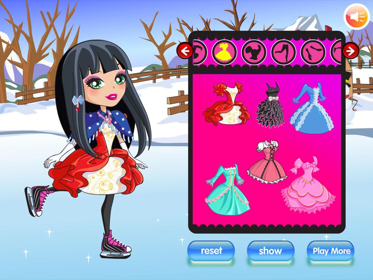 Dressup A Princess Skating
