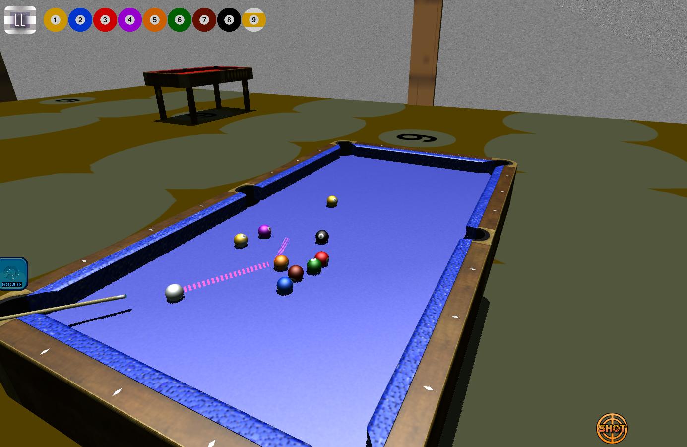 3D billiards 8 and 9 ball