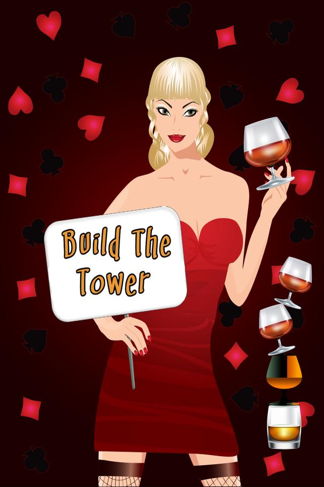 Whiskey glass tower Block Game