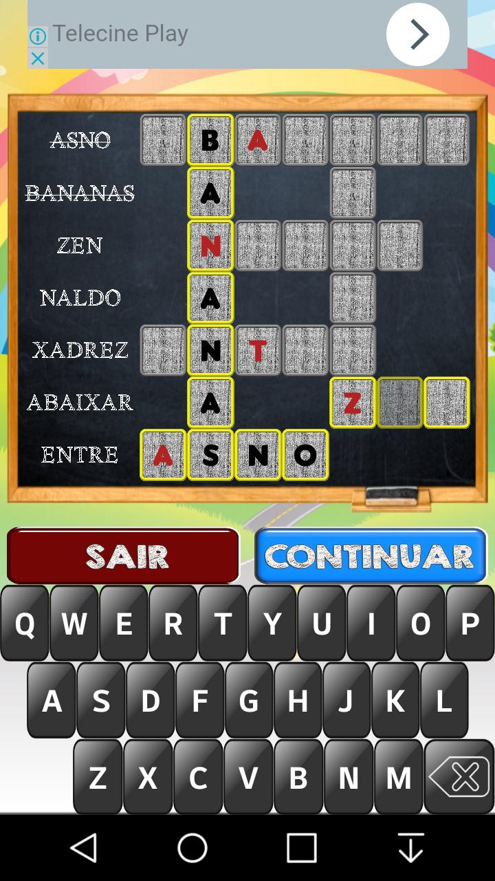 Palavras Cruzadas Infantil