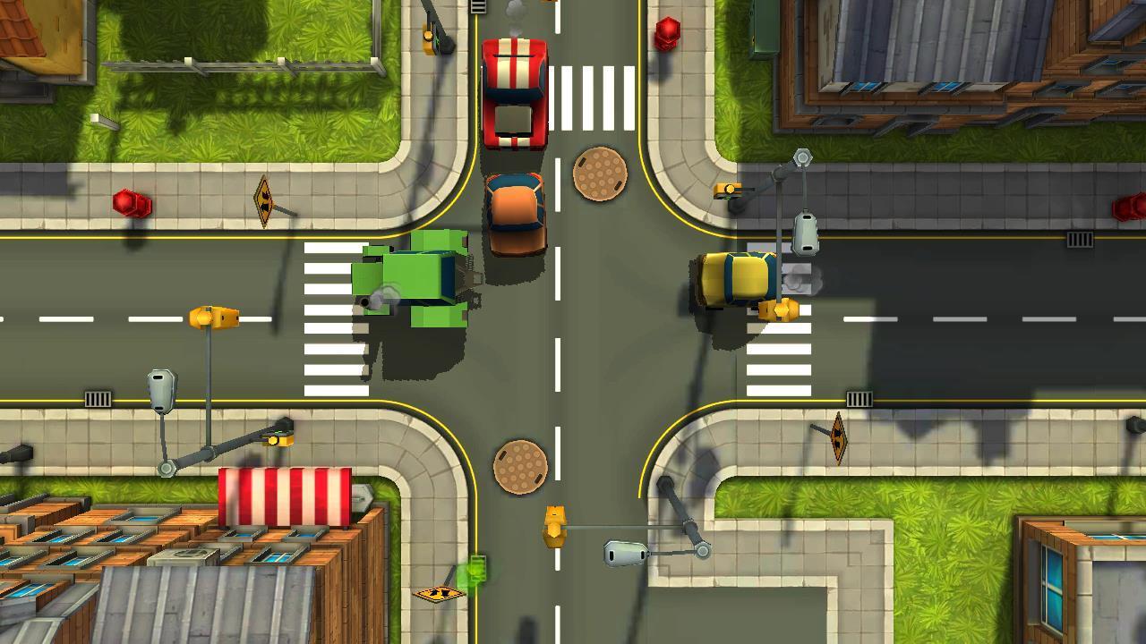 Car Traffic City On Fire Red