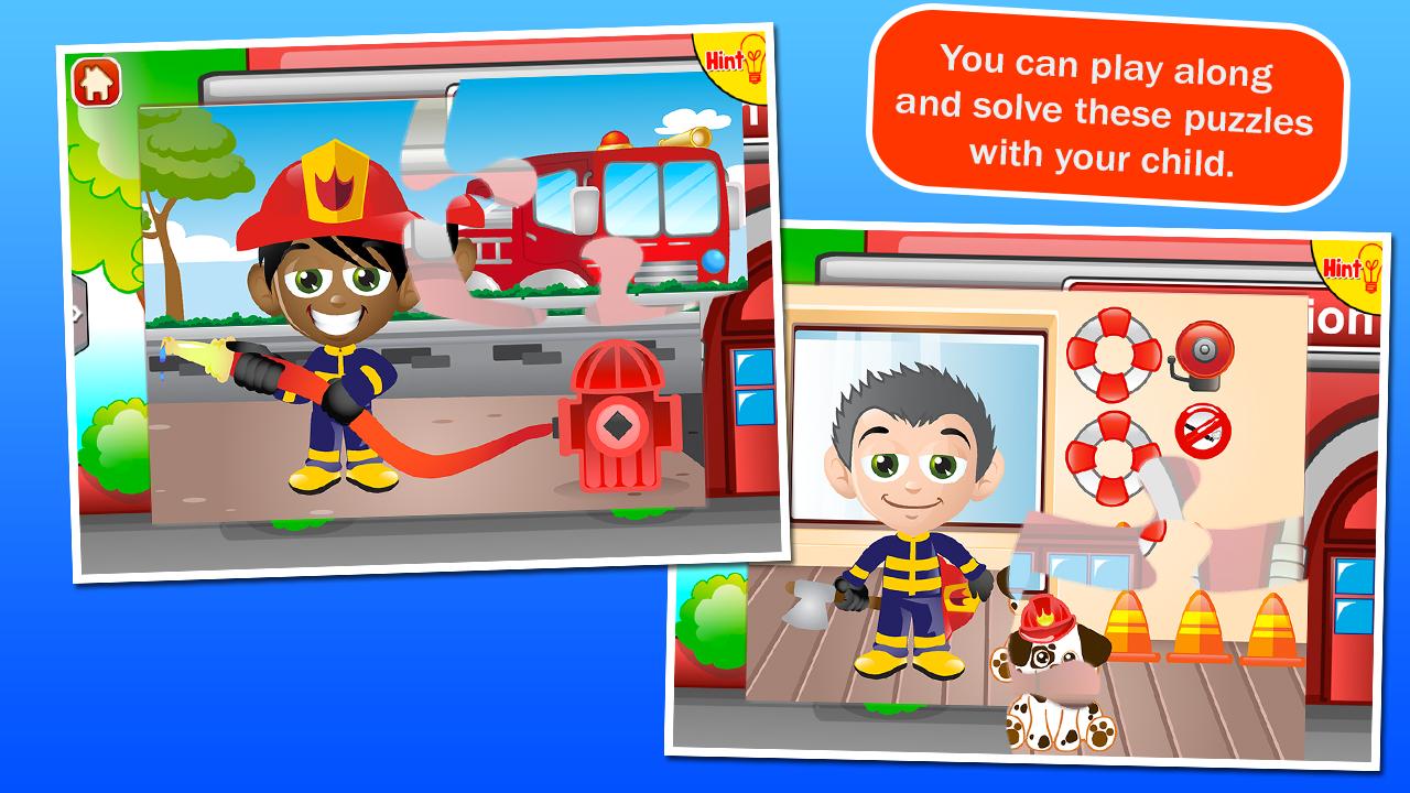 Fireman Kids Puzzles