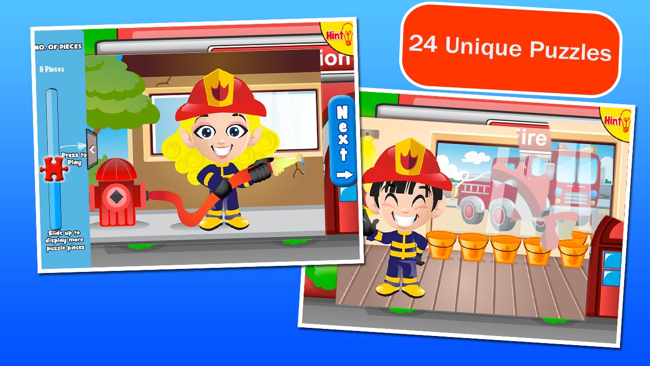 Fireman Kids Puzzles